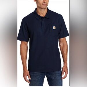 Carhartt‎ Men's K570 Contractors Work Pocket Polo Original Fit Loose NAVY XL GUC